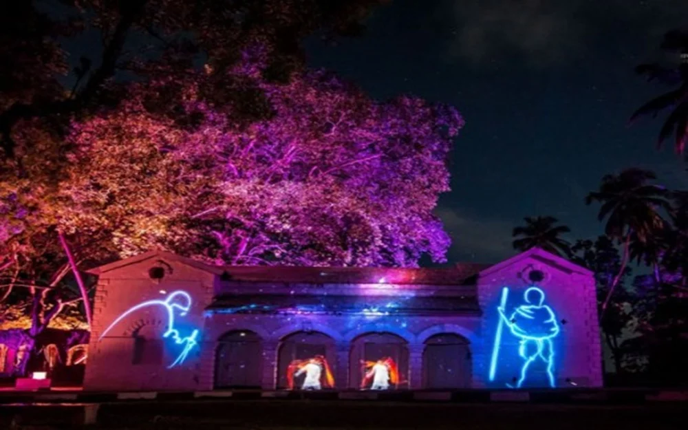 Light and Sound Show at Ross Island