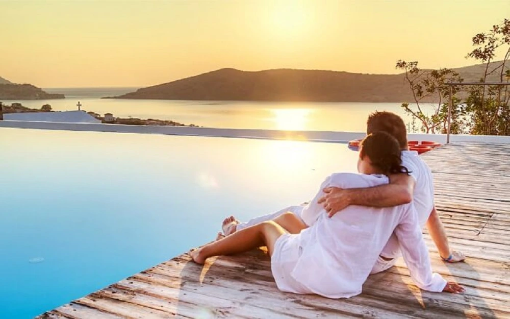 a representative picture of a honeymoon couple