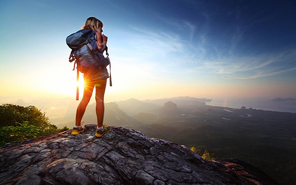 a representative image of a mountain hiker
