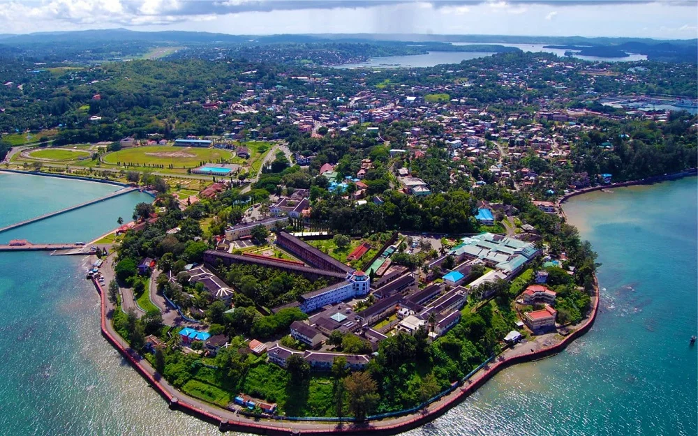 aerial view of historic cellular jail